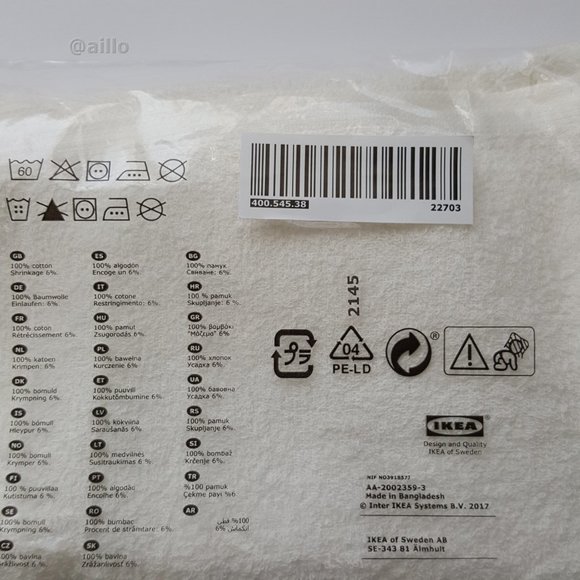 IKEA KRAMA Washcloth, white 12x12 " - Picture 8 of 15